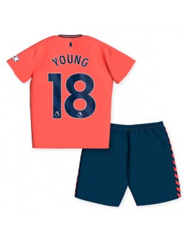 Otroški Nogometna dresi replika Everton Ashley Young #18 Gostujoči 2023-24 Kratek rokav (+ hlače)